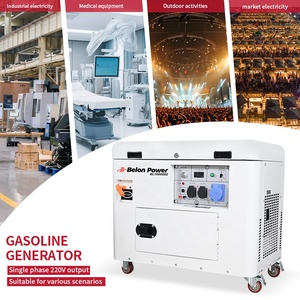 Générateur d'électricité portable à essence 5kva 6kva 8kva 10kva 12kva, tout en cuivre, refroidi par air, super silencieux, pour la maison, 50/60hz - Product Image 5