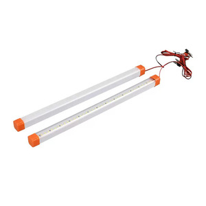 Led T8 Tube <b>Light</b> 4 Ft Dc12V With <b>Wire</b> Clips Switch Plastic Body Cob Chip For Night Market Stall Lighting - Product Image 1