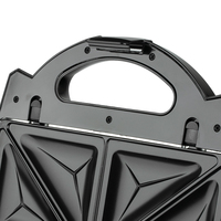 Grille-pain pour petit-déjeuner, grandes plaques en acier inoxydable, 4 tranches, gaufrier, panini grill, 3 en 1, appareil à sandwich