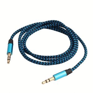 Factory Nylon Jack 3.5mm Audio <b>Cable</b> Stereo Car Aux <b>Cable</b> for Car Cellphone Headset Speaker - Product Image 2
