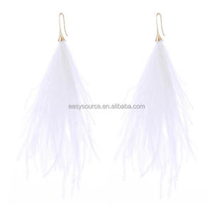 RE4332หวานขนนกวางต่างหูพู่ Rhinestone ยาวห้อยต่างหูสำหรับผู้หญิงเครื่องประดับ - Product Image 5