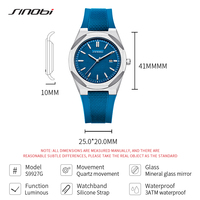 Montre à quartz de luxe SINOBI pour homme, sportive, étanche, bracelet en silicone, boucle en acier inoxydable, chronographe, boîtier octogonal, prête à l'emploi