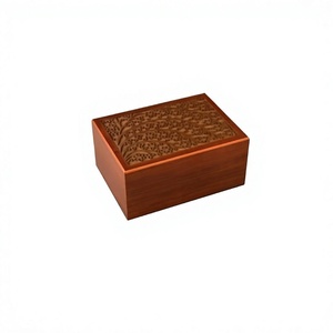 Arbre de vie en bois Urne pour animaux de compagnie pour cendres Urne en bois sculpté Urnes de crémation pour animaux de compagnie pour chiens Cendres avec sac en velours gratuit - Product Image 1