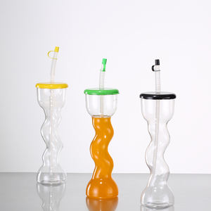 Custom logo Affordable 12oz/16oz/28oz Swirl Yard Glass Plastic Spiral Yard Cup Slush Yardas Cerveza Drink Twist Cup - Product Image 3