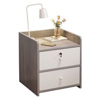 Table de chevet moderne de style nordique, écologique et durable, en bois, avec 2 tiroirs, mini-meuble de rangement pour appartement, salon ou hôtel