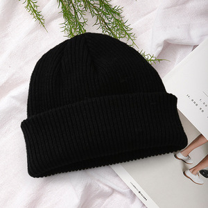 Unisex Knitted Beanie Hat Thickened Warm Windproof Woolen Winter Cap Casual Outdoor Adult Hat Acrylic Fiber Breathable - Product Image 2