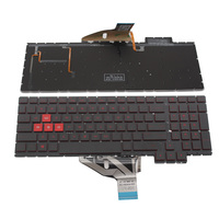 Keyboard lampu latar merah tata letak Laptop pengganti US untuk HP Omen 15-CE 15-CE000 Keyboard Black Hitam
