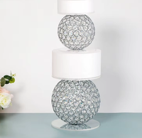 Klassischer runder Kristall-Kuchenständer, Desserttisch-Tablett-Set, Hochzeitsdeko, dekorative Strass-Präsentationsdekoration
