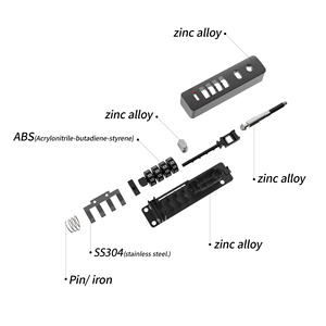 नवीनतम 4 अंक धातु पासवर्ड संयोजन केबल लॉक सुरक्षित नंबर पैडलॉक सामान के लिए - Product Image 4