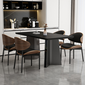 Mesa <span class=keywords><strong>de</strong></span> <span class=keywords><strong>Comedor</strong></span> Rectangular <span class=keywords><strong>de</strong></span> Estilo Italiano Minimalista <span class=keywords><strong>de</strong></span> Lujo Ligero con Cubierta <span class=keywords><strong>de</strong></span> Mármol y Estructura <span class=keywords><strong>de</strong></span> Metal IB557 <span class=keywords><strong>para</strong></span> el Hogar o Apartamentos <span class=keywords><strong>Pequeños</strong></span> - Product Image 5
