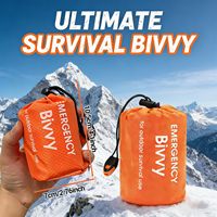 Sacs de couchage d'urgence en Mylar imperméables avec logo personnalisé, sac de bivouac thermique pour une utilisation en plein air en cas de survie