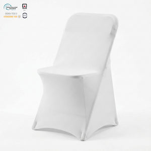 Funda Elástica Moderna Profesional para Silla de Banquete, Color Blanco y Azul Marino, Ajustable, Ecológica - Product Image 1