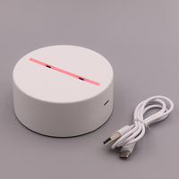 Base de lampe portable Boîte de batterie AAA Lampe LED Bois RGB Led Base pour acrylique