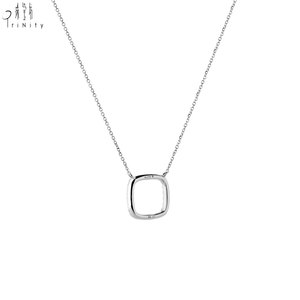 High Quality Wholesale Daily Wearing Necklace Jewelry Exquisite 18K <b>Solid</b> White <b>Gold</b> Real Natural Diamonds <b>Pendant</b> Necklace - Product Image 2