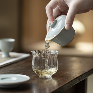 Guanlan Ru Kiln Gaiwan <b>Teacup</b> Sky Blue Porcelain Three Piece Set For Kung Fu Tea - Product Image 3
