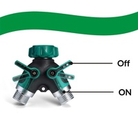 Raccord fileté double union de type Y standard US, vanne à boisseau sphérique pour tuyau d'arrosage de jardin, raccord rapide à deux voies pour irrigation