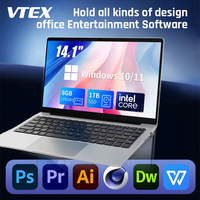14.1 "IPS écran affaires Ultra mince ordinateurs portables ordinateur Win10/11 léger Portable ordinateur portable bureau étudiant bas prix