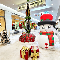 Bonhomme de neige gonflable imperméable en tissu Oxford anti-déchirure, bonhomme de neige géant gonflable pour décoration de Noël en extérieur