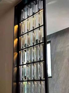 Cloison <span class=keywords><strong>de</strong></span> séparation <span class=keywords><strong>en</strong></span> verre cristal personnalisable, cloisons métalliques, séparations <span class=keywords><strong>de</strong></span> pièce <span class=keywords><strong>en</strong></span> acier inoxydable, cloison <span class=keywords><strong>de</strong></span> salon - Product Image 1