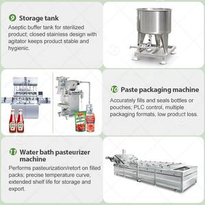 Ligne <span class=keywords><strong>de</strong></span> production automatique continue <span class=keywords><strong>de</strong></span> sauce tomate industrielle domestique, production <span class=keywords><strong>de</strong></span> pâte, mise en conserve - Product Image 6