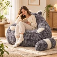 Fauteuil pouf géant Totoro en peluche, chaise confortable en forme d'animal, compressé sous vide, siège lounge pour enfants pour chambre d'enfant