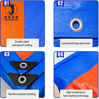 Bâche robuste en PEHD 9 et 12 pieds, bleue, imperméable, occultante, pour camion, style uni, pour tente