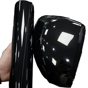 Rouleau complet de film vinyle coulé PET TPU noir piano cristal ultra brillant pour covering automobile, 1,52 x 18 m / 5 x 60 pi, vente en gros, direct usine - Product Image 4
