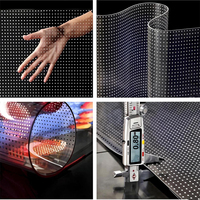 Écrans LED transparents haute résolution P5, projecteur cristallin, technologie invisible pour l'extérieur avec contrôle dynamique du contenu via application