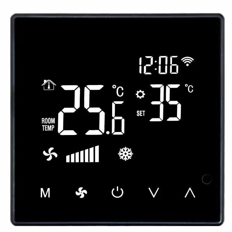 Zigbee 2 в 1 современный термостат с сенсорным экраном для центрального отеля, для кондиционера, подогрева пола и системы HVAC
