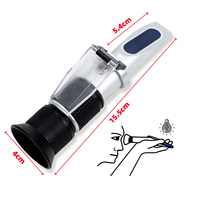 Handheld Refractometer Honey Baume Meter Sugar Content Tester Honey Concentration Meter Water Content Honey Refractometer 1 Set