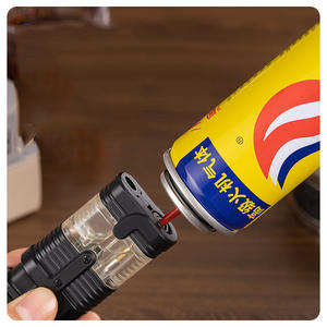 Custom Logo Triple Flame Torch Lighter Butane Gas Jet Cigar Lighter Windproof Feature <strong>3</strong> Flames Cigar Punch for Cigarette Usage - Product Image 5