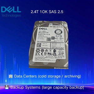 Disque dur SAS 2,4 To 10K à échange à chaud pour serveurs Dell PowerEdge R750 R760 R660 R450 R470 R260 R360 R770 R7725 - Product Image 1