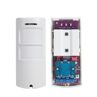 Sensor de Microondas PIR con Cable de 12-24 V, Resistente al Agua para Exteriores, Alcance de Detección de 12 m, Anti-mascotas, Anti-máscaras, para Sistema de Alarma Antirrobo