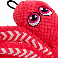 Jouet pour chien en peluche en forme de pieuvre, jouet à mâcher durable, jouet interactif pour animaux de compagnie, pour chiens de petite et moyenne taille