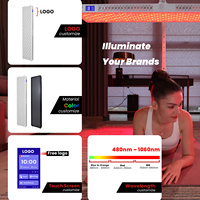 IDEATHERAPY 850 940nm Écran tactile, thérapie par lumière infrarouge à haute irradiation, panneau de luminothérapie LED pour le visage, luminothérapie rouge pour la salle de sport
