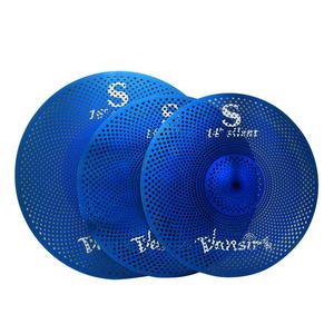 Platillos de Batería Vansir de 18 Pulgadas, Bronce de Alta Calidad, Sonido Profesional de Bajo Volumen, Color Azul, Precio Económico - Product Image 3