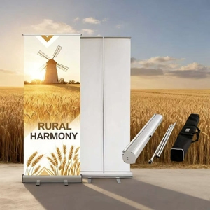 Espositore Portatile Arrotolabile con Meccanismo a Cassetta, Leggero in Alluminio per Promozioni ed Esposizioni - Product Image 2