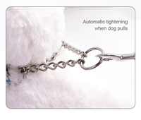 Truelove chaîne en acier inoxydable rétractable collier de chien Durable réglable sécurité lumière réfléchissante mode collier pour animaux de compagnie sans étranglement