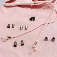 Vente en gros d'usine, cordon à tête ronde, Clip de queue réglable, bouchon de verrouillage de corde en métal pour sweat à capuche et vêtement