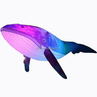 Modèle de baleine de poisson gonflable de performance de thème d'océan grand
