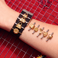 Breloque HMJ pour bracelet de montre Whoop, accessoire de luxe tendance, anneau décoratif semi-ouvert pour Whoop 4.0 5.0, emballage personnalisé