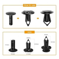 Lot de 151 clips de fixation pour pare-chocs de voiture, assortiment mixte avec outils, pour tous les modèles