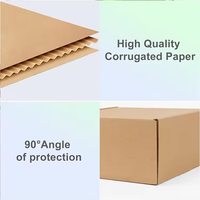 Boîte en carton ondulé noir mat pour emballage cadeau, impression de logo personnalisée, prix bas, emballage d'expédition artisanal