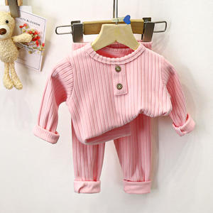 Ensemble de sous-vêtements pour enfants, nouveau style d'automne, <span class=keywords><strong>polaire</strong></span> pour bébé, polyester, pyjama pour garçons, style coréen, chaud pour filles, en stock - Product Image 4