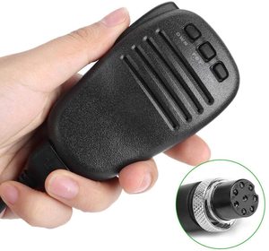 Microphone à main filaire PTT 8 broches, connecteur aviation rond robuste, câble spiralé, boutons de fonction, microphone haut-parleur pour émetteur-récepteur - Product Image 4