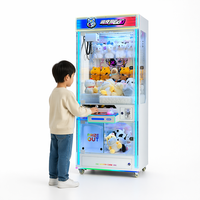 Machine à attraper les poupées à vue verticale, style dessin animé, avec force de préhension réglable, pour les entreprises de divertissement en intérieur