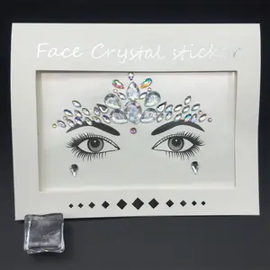 Autocollant de tatouage personnalisé, gemmes, bijoux, autocollants à la mode uniques pour femmes, strass, visage, yeux, corps, cristal