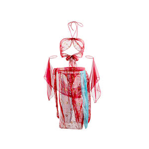 Lencería Sexy, Atuendo de Bailarina Voladora de Dunhuang, Tubo Bronceador con Transparencias, Qqny - Product Image 5