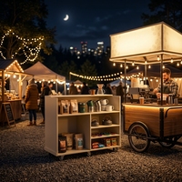 Chariot de bar mobile vintage en bois, comptoir portable en bois massif, kiosque de bar escamotable, table de bar à cocktails, armoire de rangement pour fêtes en extérieur