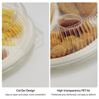 WholesaleTransparent Rond Jetable En Plastique Couvercle Bagasse Assiettes Jetables Couvercle